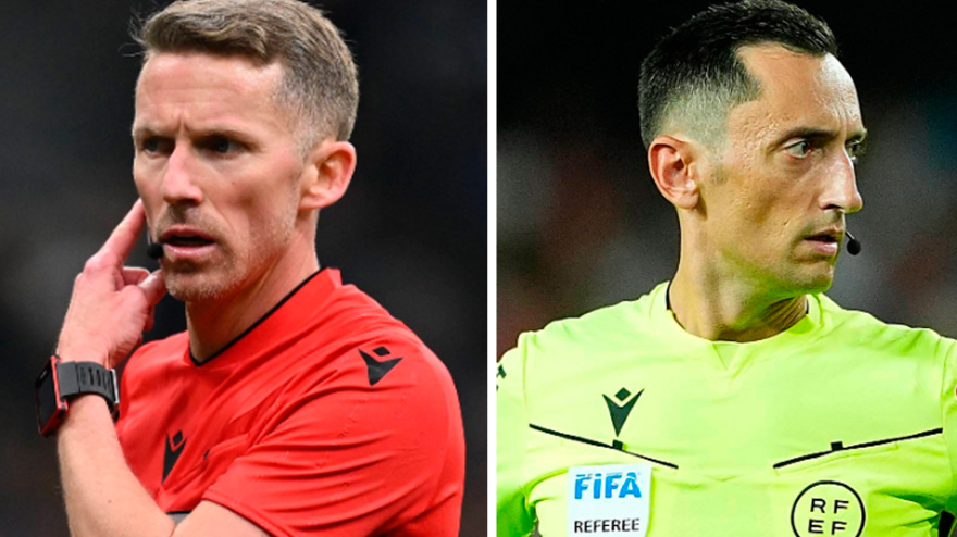 Los árbitros Alejandro Hernández y José María Sánchez