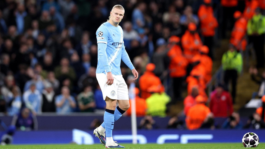 Haaland, en el Manchester City - Real Madrid