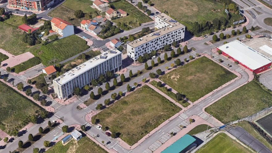 Vista aérea del polígono de O Bertón