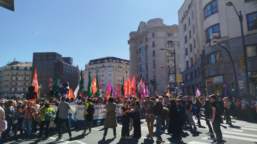 Manifestación en Bilbao por el 17-M