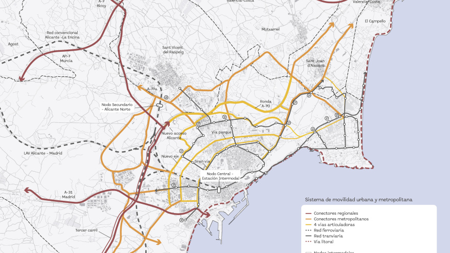 Alicante diseña su mayor red de aparcamientos disuasorios