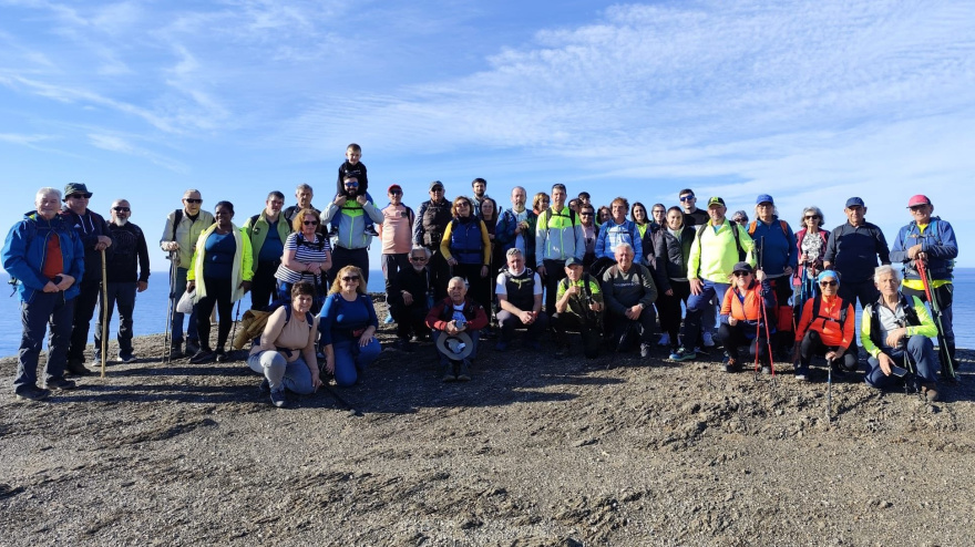 Grupo de senderistas en una ruta anterior