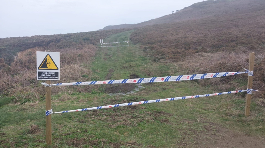 Imagen de la zona precintada en Valdoviño