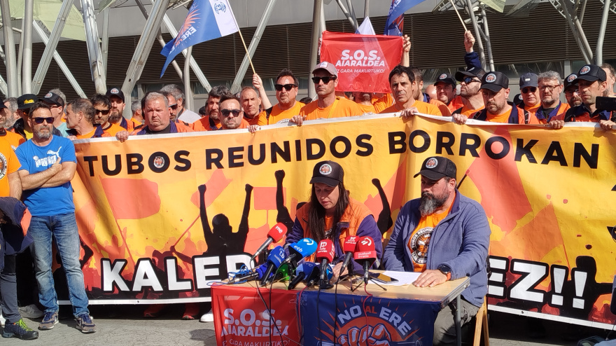 Nueva protesta de los trabajadores de Tubos Reunidos