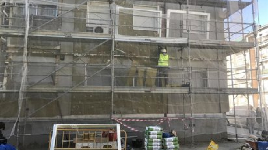 Imagen de unas obras en Zaragoza