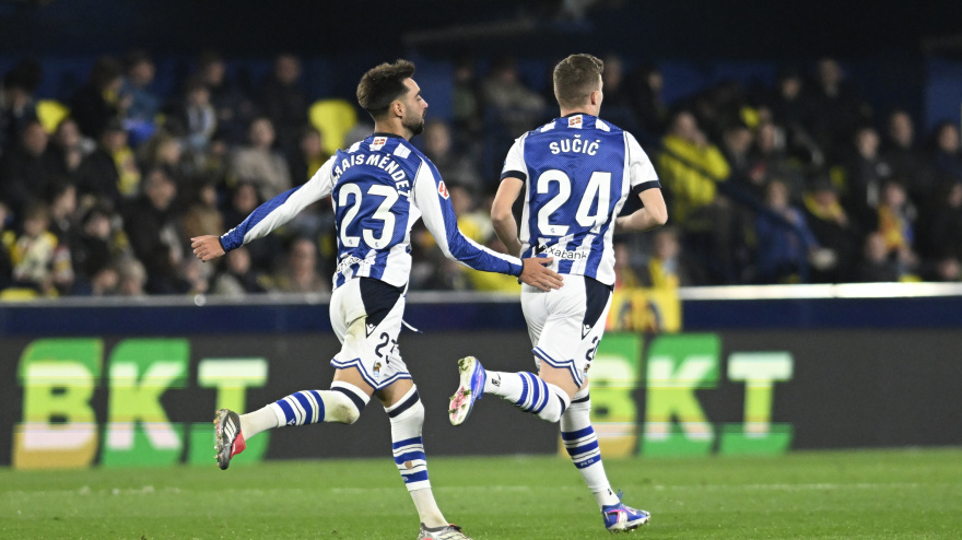 Luka Sucic en su gol, en el Villarreal - Real Sociedad