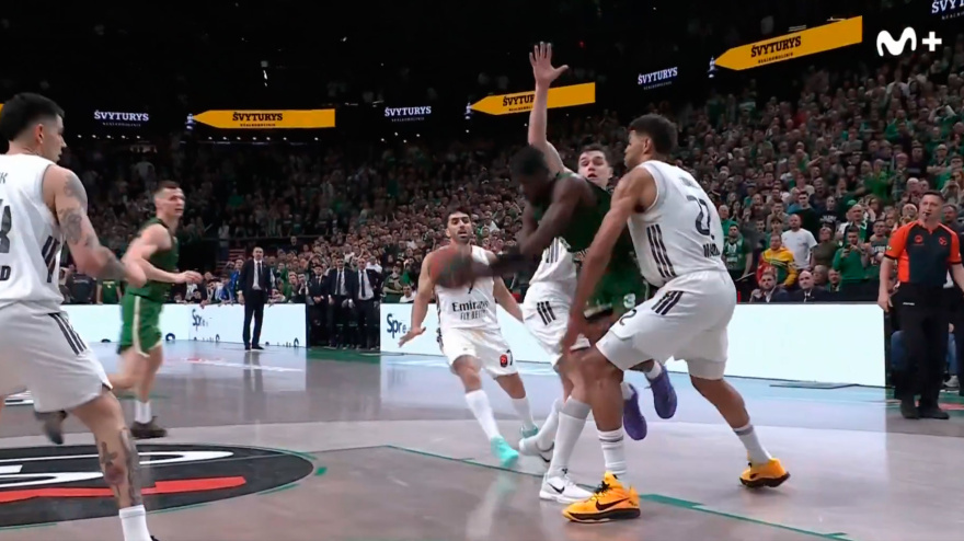 La polémica falta sobre Sylvain Francisco en el Zalgiris-Real Madrid