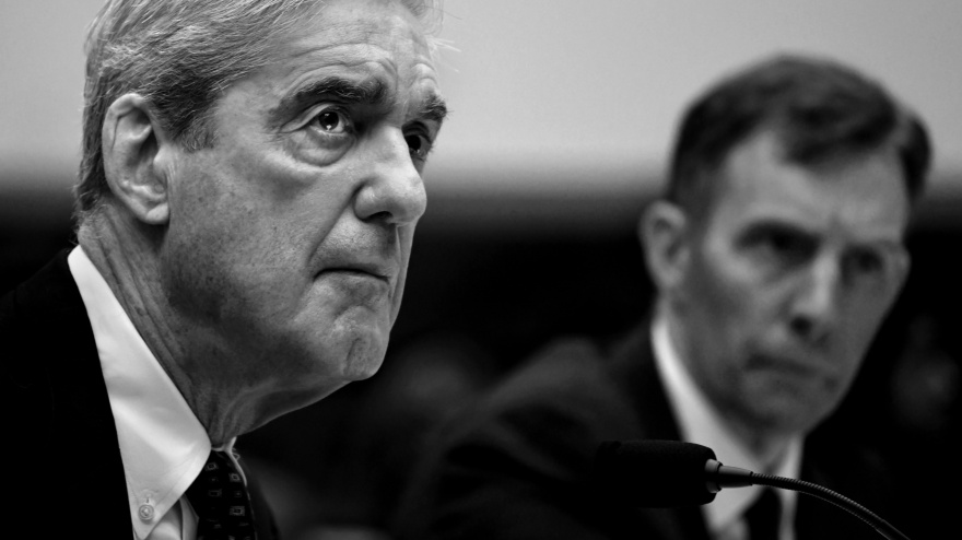 Former special counsel ROBERT MUELLER testifies on Capitol Hill in Washington DC on July 24, 2019.