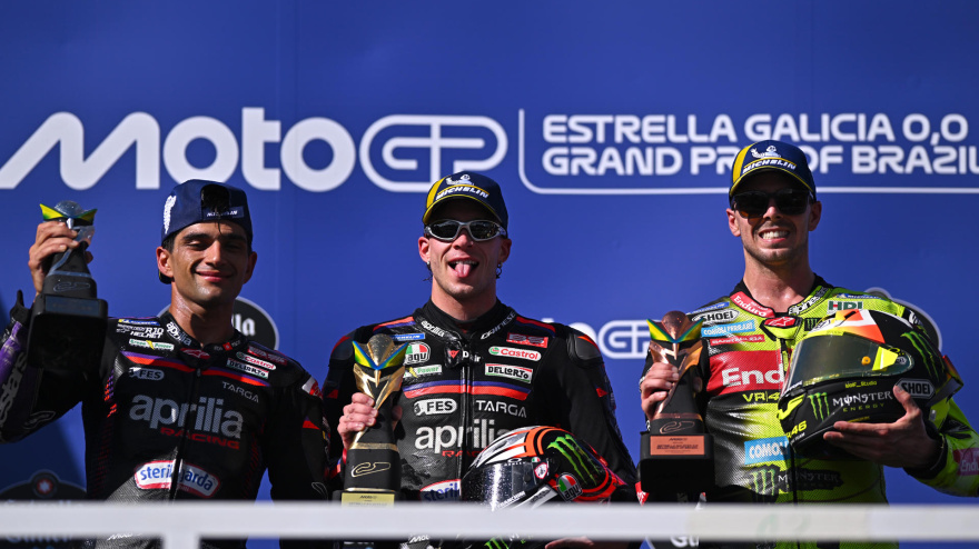 Podium del GP de Brasil de MotoGP