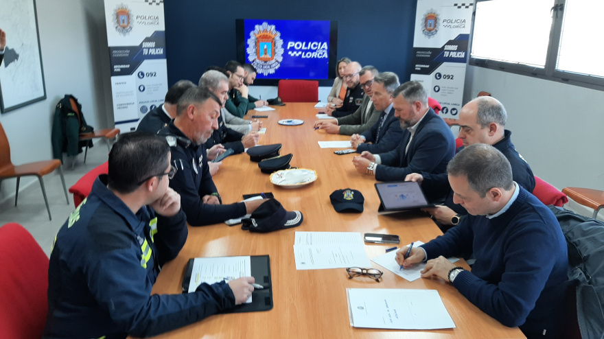 Reunión de la Junta Local de Seguridad en la que se ha aprobado el operativo especial de la Semana Santa