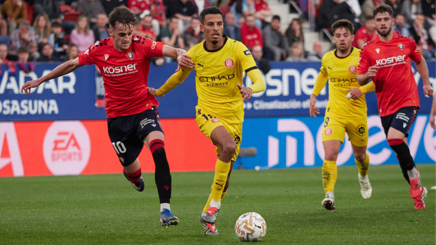 Spanish La Liga EA Sports soccer match Osasuna vs Girona at el Sadar stadium in Pamplona, Navarra, Spain. 21 March 2026900/Cordon Press