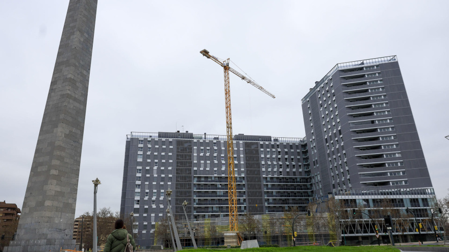 Bloque de viviendas en construcción en Zaragoza