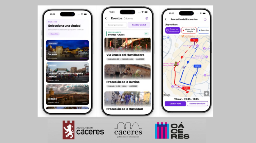 Aplicación móvil eventos Cáceres