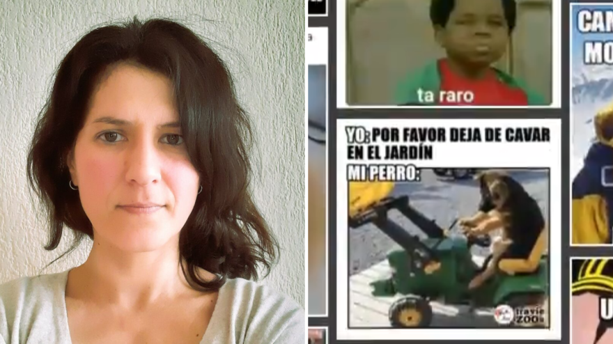 Doina Repede, filóloga, y Humnet, su catálogo de memes