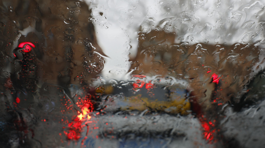 Gotas de agua de la lluvia que este vierne cubre los cielos de Madrid