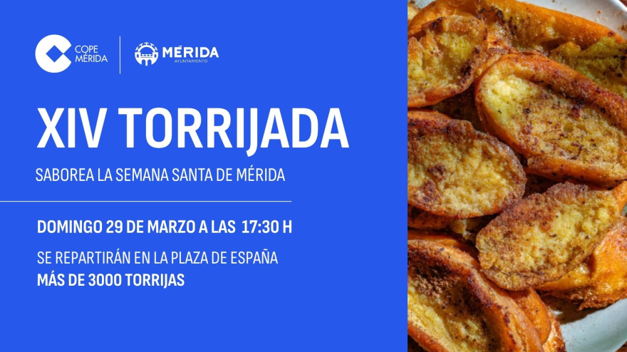 La mayor 'Torrijada de España' se celebra en Mérida este Domingo de Ramos