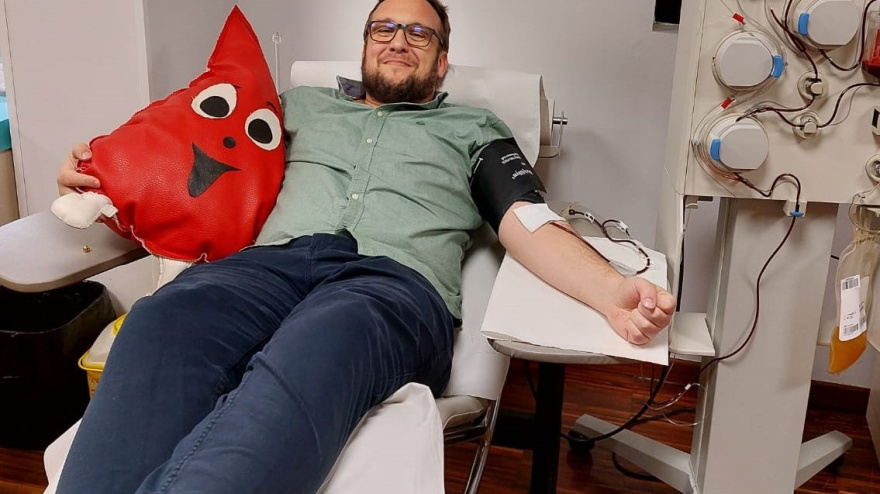 Un donante de sangre