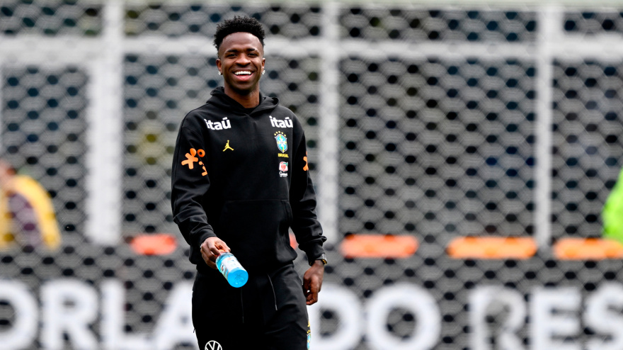 Vinicius, con el chándal de la selección de Brasil