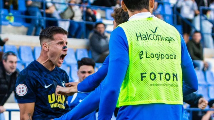 Dani Aquino marcó el segundo gol ante el Recreativo