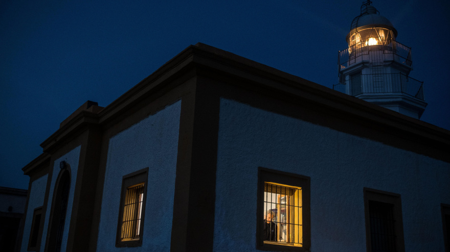 Fotografía recurso de un farero en una imagen de archivo