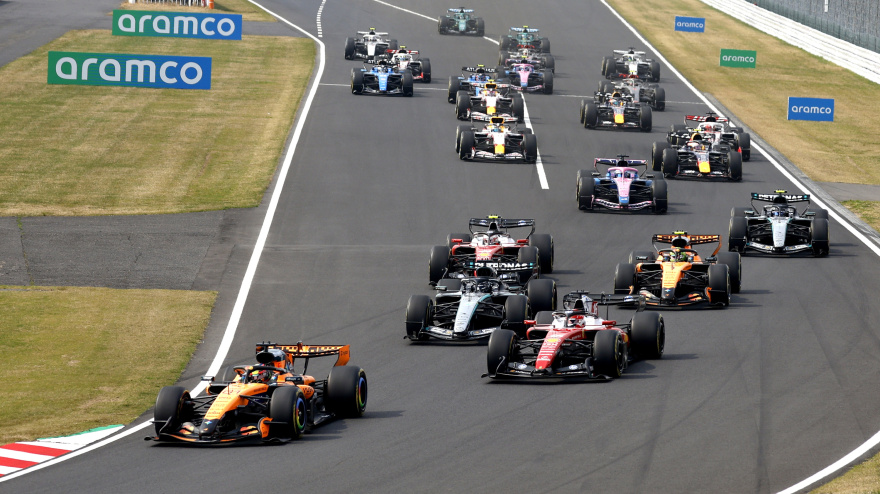 Imagen de la salida del GP de Japón de Fórmula 1