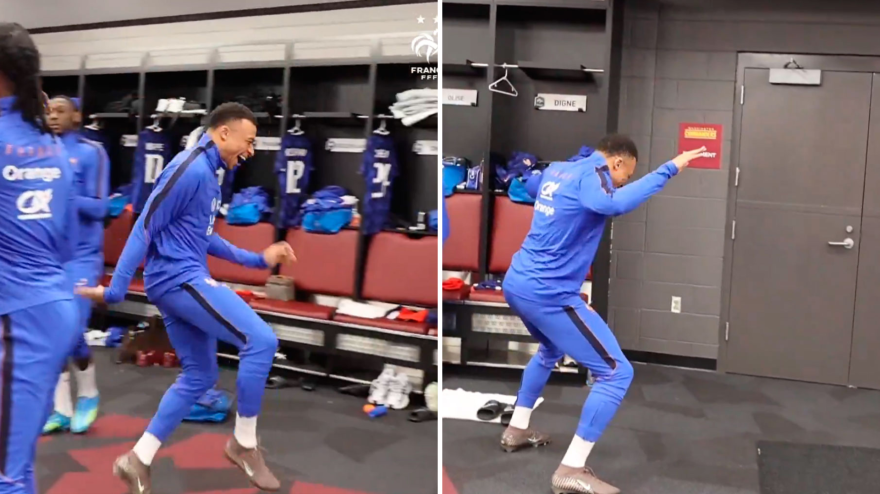 La imagen viral de Mbappé en el vestuario de Francia después de toda la polémica por su lesión en la rodilla