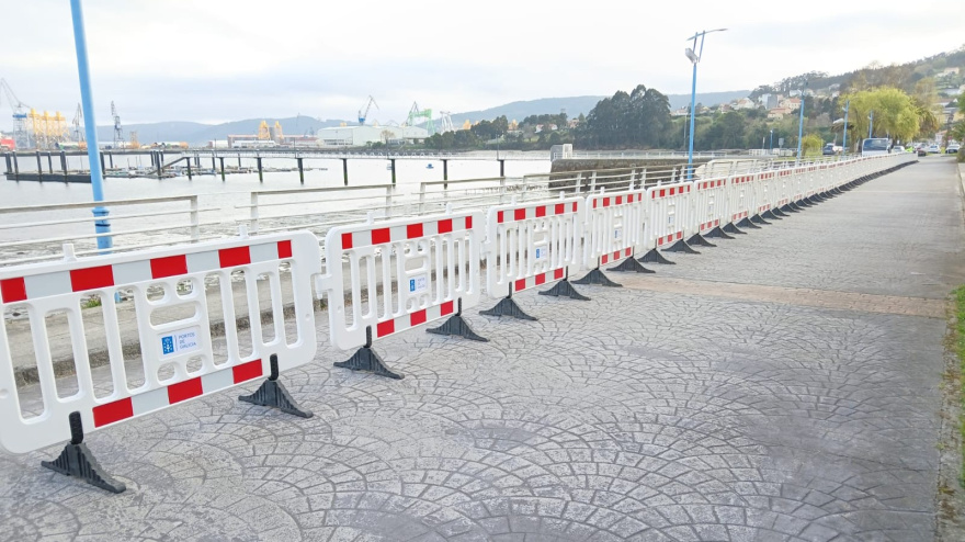 Zona ya balizada en Barallobre