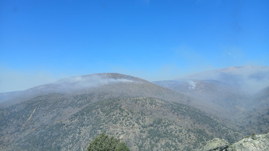 Incendio forestal en Losar de la Vera