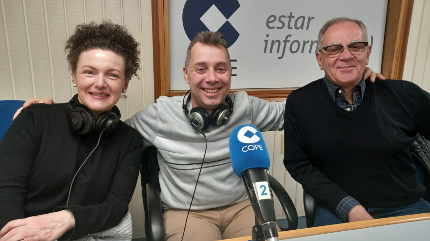 La soprano Patricia Rodríguez, el director Diego Fortes y el compositor Jorge Grundman