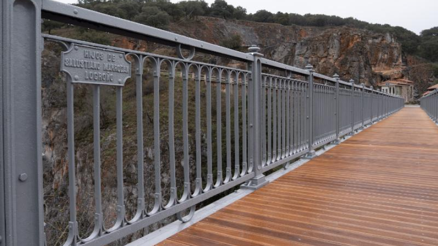 El Gobierno de La Rioja abre al tránsito el puente de hierro de Ortigosa de Cameros durante la Semana Santa