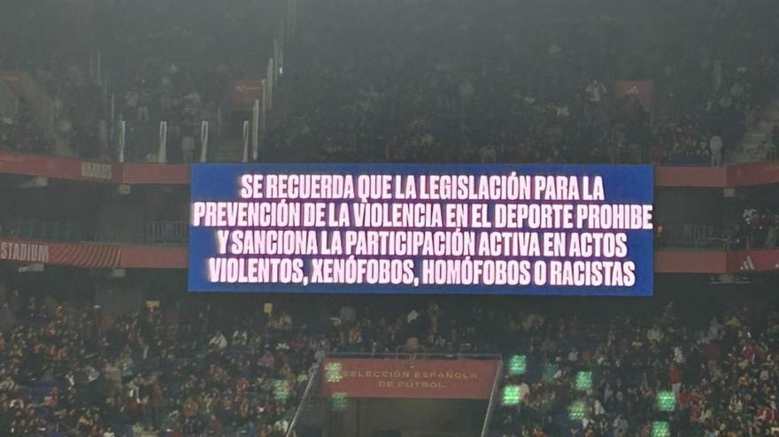 El mensaje que publicó la RFEF durante el España - Egipto