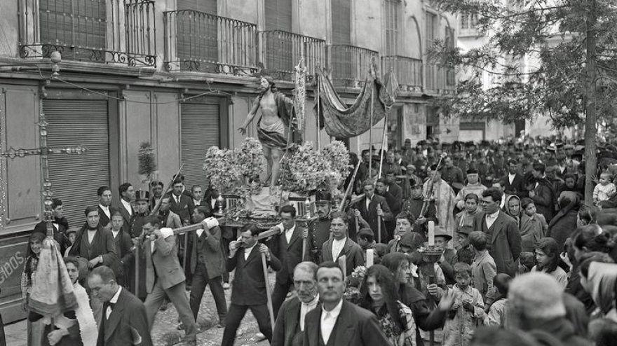 Procesión del Resucitado de hace un siglo, correspondiente a la Semana Santa del año 1926