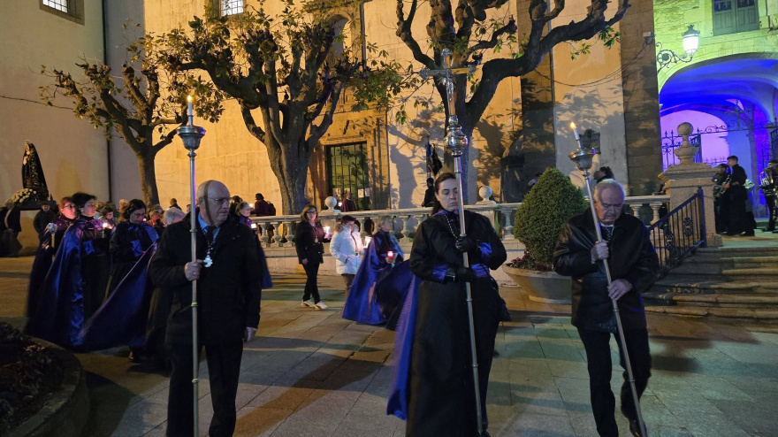 Uno de los momentos de la Semana Santa de Ortigueira