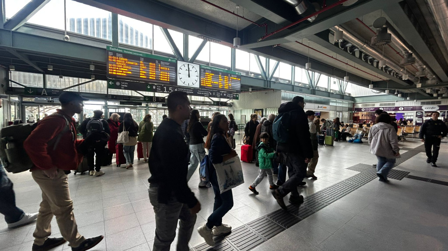 Estación de Santiago de Compostela en Semana Santa