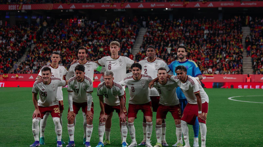 Once inicial con el que España se midió a Egipto en Cornellá este martes.