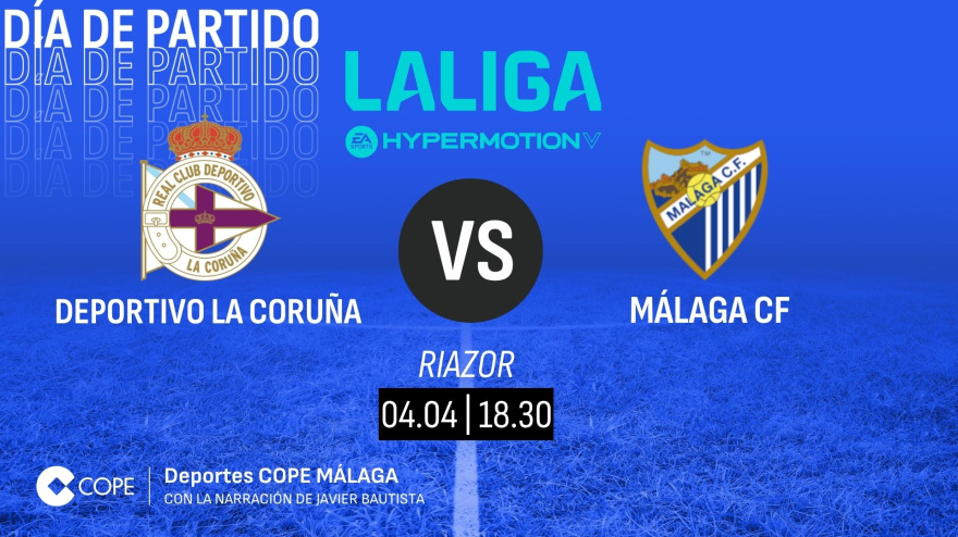 Horario y dónde ver y escuchar el Deportivo - Málaga de esta tarde