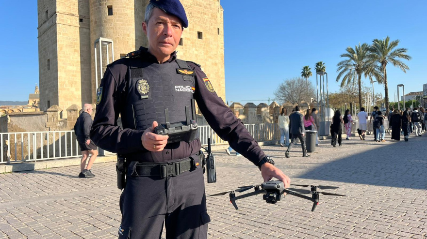 Sergio Palacios, responsable de medios aéreos de la Policía Nacional en Córdoba