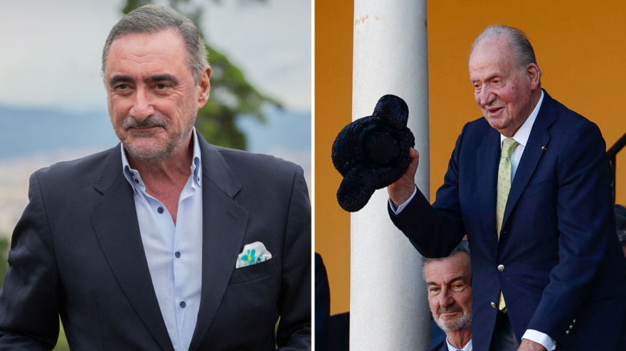 Carlos Herrera y Juan Carlos I, en un collage recurso