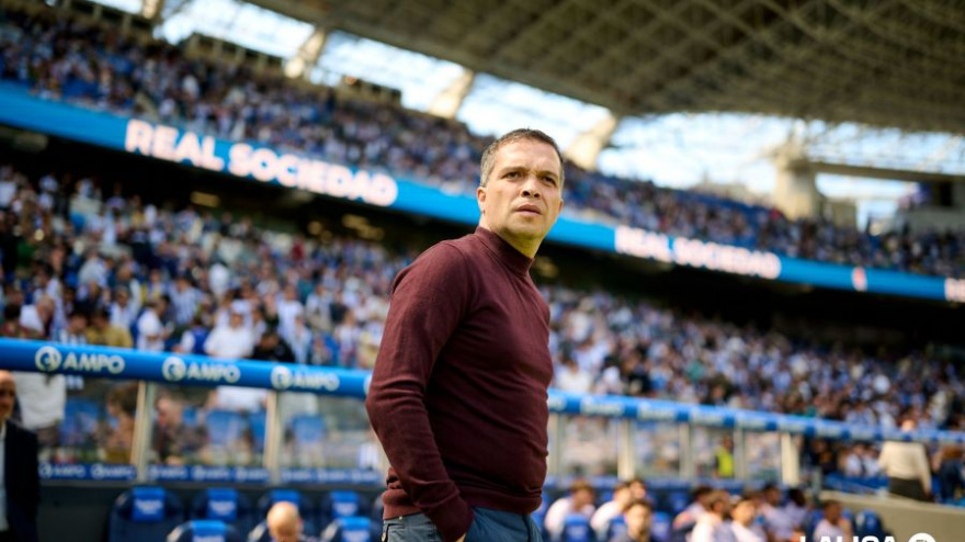 Castro, en el encuentro del sábado pasado en Anoeta