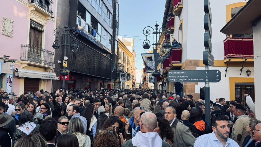Calle Corredera durante la Semana Santa