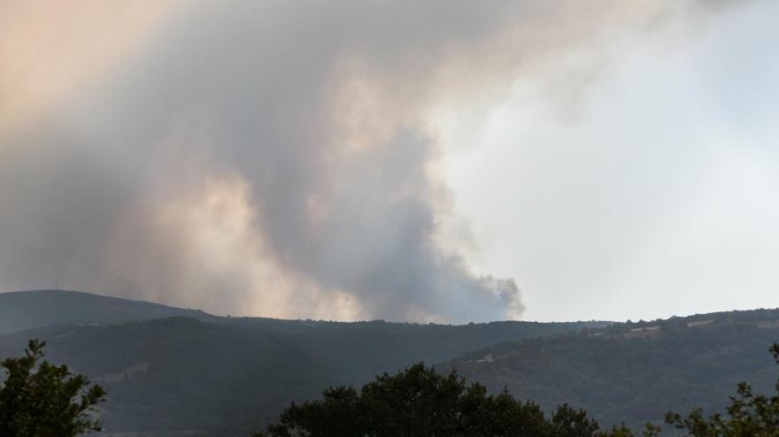 Imagen de archivo de un incendio forestal registrado en Galicia