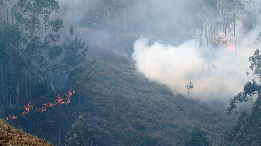Imagen de archivo de un incendio forestal en Llanes (Asturias).