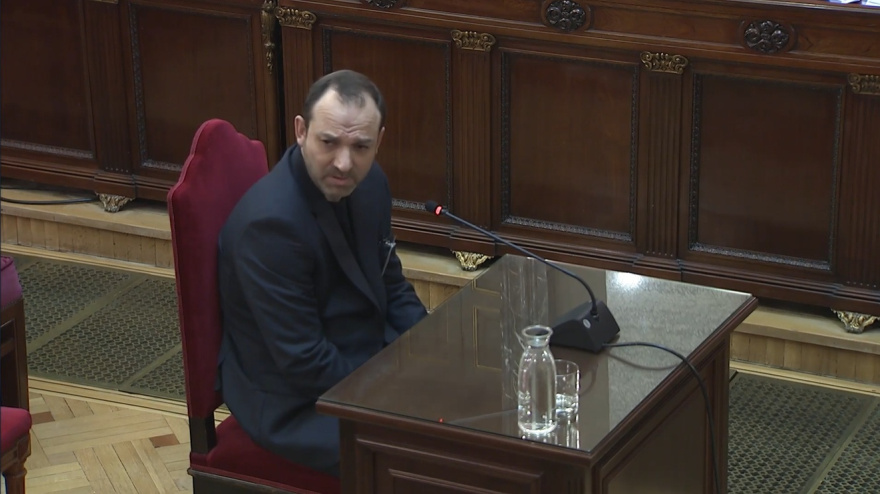 El hijo del exministro José Luis Ábalos, Víctor Ábalos, durante su declaración como testigo en el juicio del Tribunal Supremo por la presunta trama de mascarillas