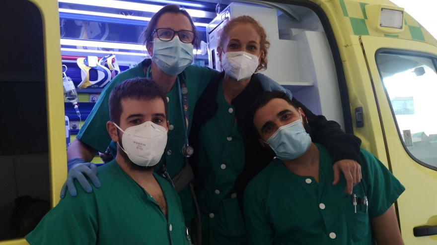 El equipo de Pediatría del Hospital 12 de Octubre que trabaja con el Ecmo por toda España