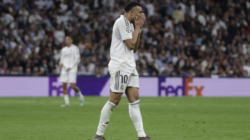 Kylian Mbappé, en el Real Madrid - Bayern de Munich