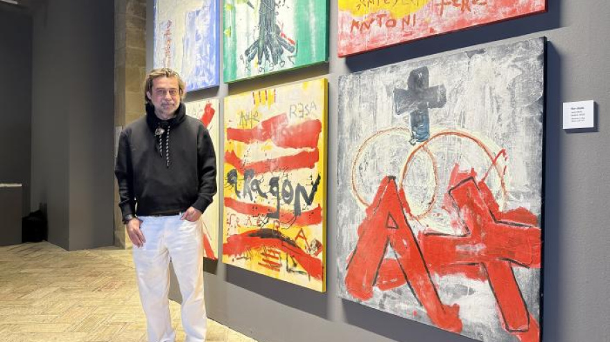 Jordi Mollà en la exposiión Antonio Teresa Aragón