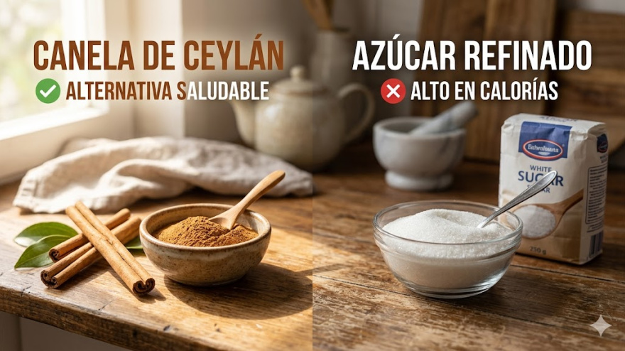La canela de Ceilán es un magnífico sustituto del azúcar