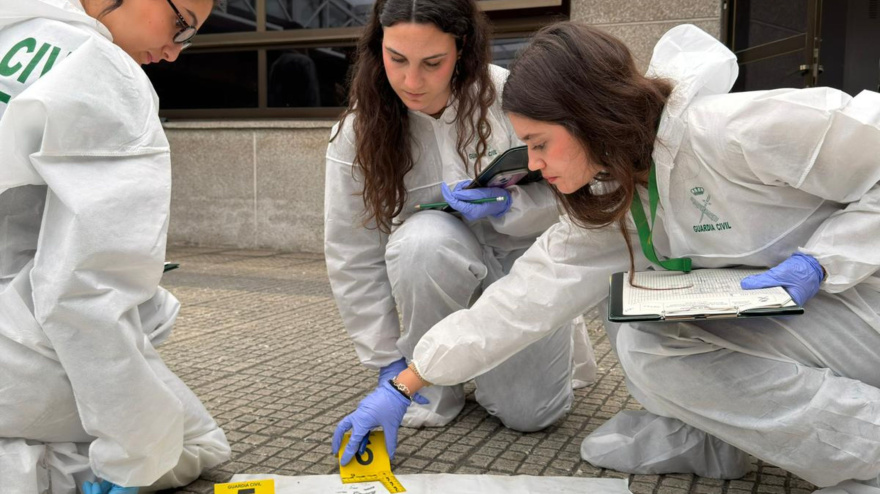 Alumnos de criminología, en la Comandancia de la Guardia Civil