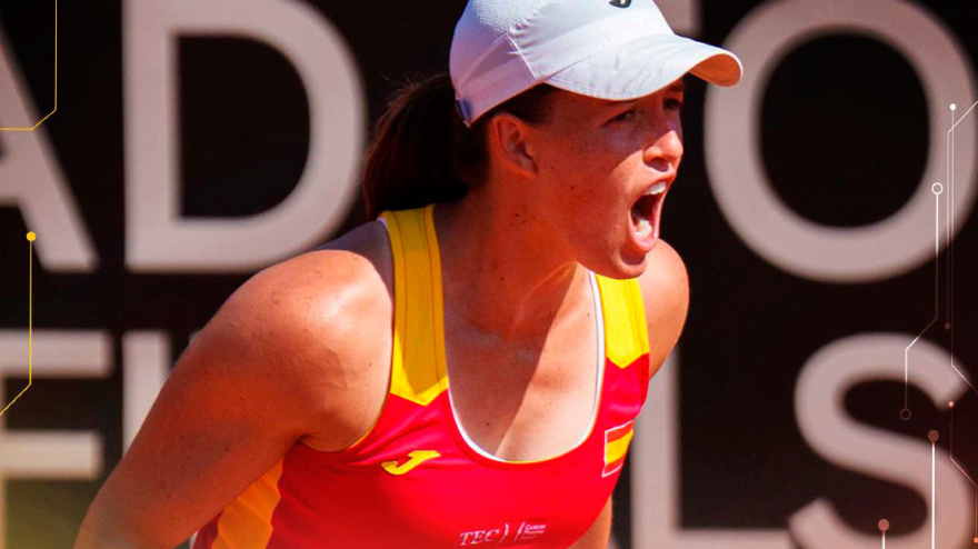 Kaitlin Quevedo fue la estrella de España en la eliminatoria ante Eslovenia.