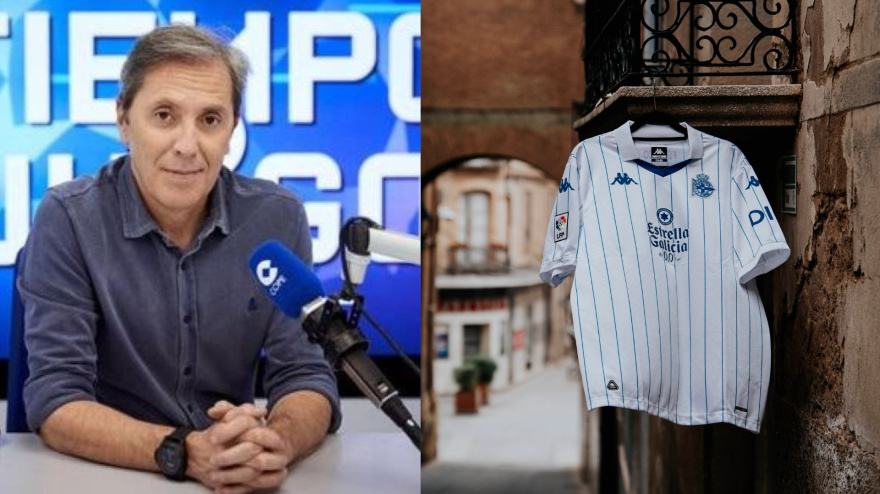 Paco González y la camiseta del Deportivo de La Coruña